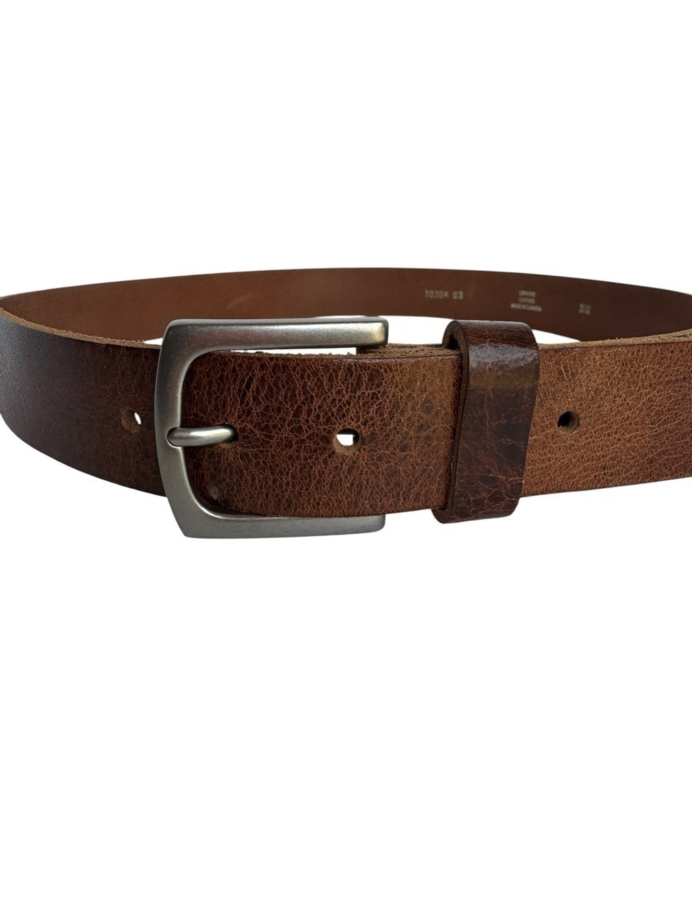 Genuine Leather Belt Sz 38 Brown Classic Casual Everyday Full Grain Capsule